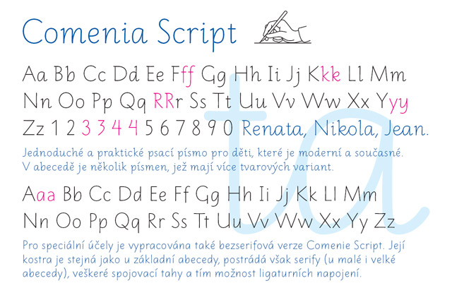 Comenia Script® – psací písmo nejen pro děti