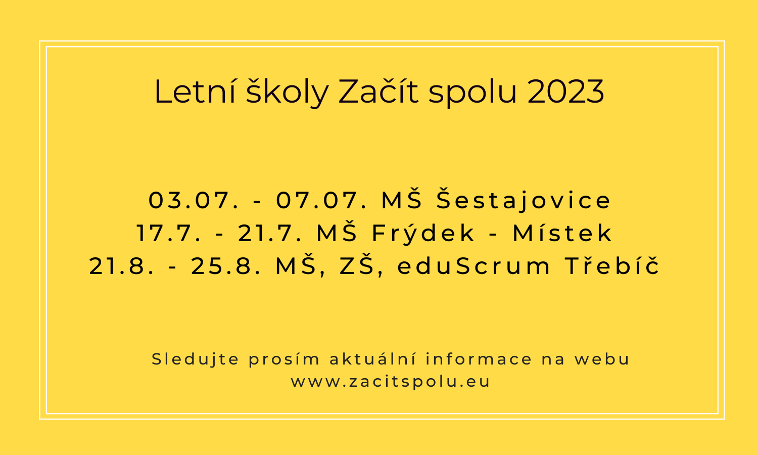 Letní školy Začít spolu