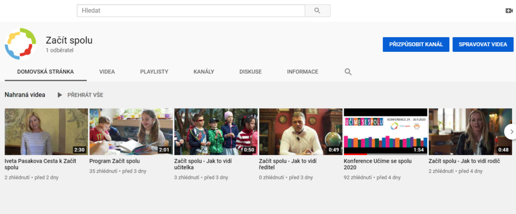 Začít spolu na Youtube