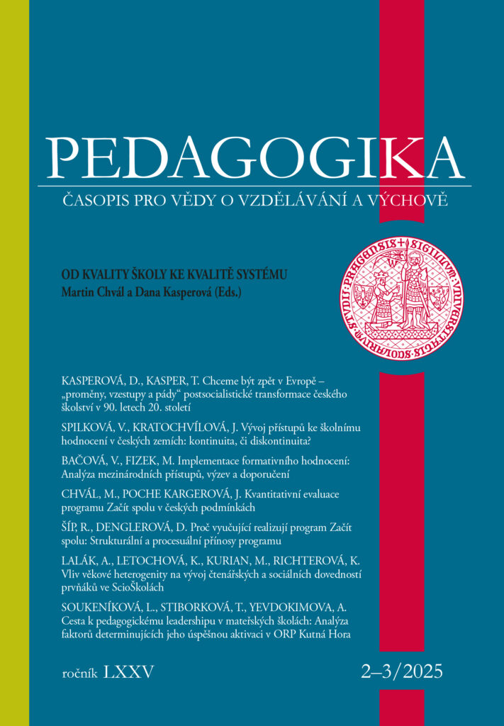 Začít spolu v časopise Pedagogika